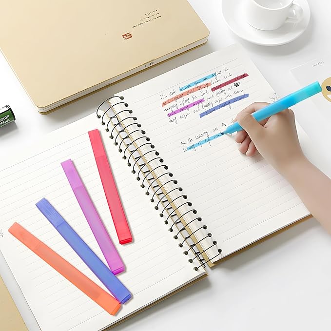 Dacono Aesthetic Cute Pastel Highlighters Set, 8 Pcs Bible Highlighter, Highlighter Assorted Colors, Bible Highlighters and Pens No Bleed, Chisel Tip, Candy Colors, No Bleed Bibles Assorted Colors