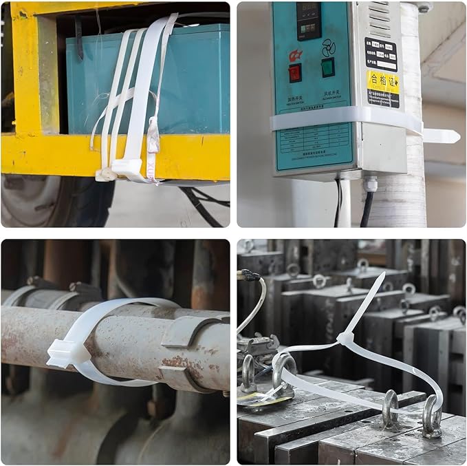 12 inch Black Zip Ties Heavy Duty 400 PCS, 250 LBS Ultra Exclusive Strong Plastic Wire Ties, Large Cable Ties Extra Long Tie Wraps, Indoor and Outdoor UV Resistant