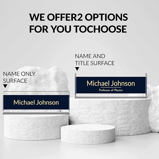 Desk Name Plate Personalized, Custom Name Plate for Desk, Acrylic Desktop Accessories, Office Gift & Decor for Women Men, Teacher Nurse Boss Employee Appreciation Gifts