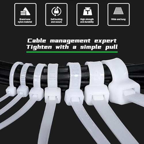 100PCS Cable Zip Ties Heavy Duty 24 Inch Strong Large Cable Wire Ties, Industrial Durable Strong Wire Ties for Binding Fences, Awnings Tying Branches Bundling of Crops Fixed Water Pipes
