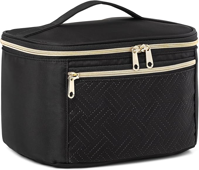 Fasrom Marker Organizer Case for 120 Markers, Art Marker Storage Bag with Handle and Detachable Dividers, Travel Marker Holder for Alcohol Markers, Brush Pens and Craft Supplies, Black(Bag Only)