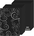 Black Cardstock Paper 8.5'' x 11'', 300 Sheets 180gsm/65 lb Black Printer Cover Card Stock, Premium Heavy Construction Paper for Card Making Printing Craft Drawing Scrapbooking Cutting