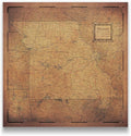 Conquest Maps Push Pin Missouri Map Board - With Push Pins to Mark Missouri Travel - Handmade in Ohio, USA - Design: Golden Aged