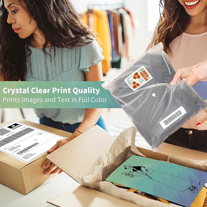 100 Sheets Sticker Paper Matte White, 8.5" x 11" Label Paper for Laser & Inkjet Printer, Full Sheet Label for Shipping Address Mailing