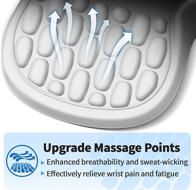 YIWEI Ergonomic Mouse Pad with Wrist Rest - Comfortable Office Mousepad with Memory Foam Wrist Support for Carpal Tunnel Relief, Mouse Pads with Non-Slip Base for Gaming and Home (Gradient Black)