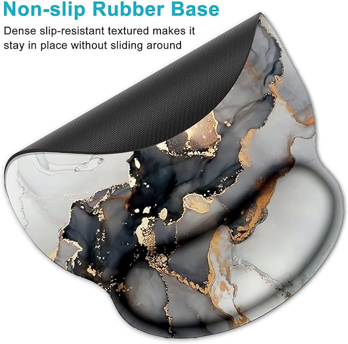 Lateefah Mouse Pad with Wrist Rest, 3-in-1 Gaming Mouse Pad, Keyboard Wrist Rest, Ergonomic Memory Foam Mousepad with Wrist Support for Computer Keyboard