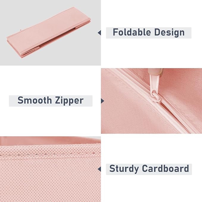 DIMJ Drawer Organizer Clothes Storage - 20 Pack Baby Dresser Organizer for Nursery, Foldable Closet Drawer Organizer Bins for Bedroom Organization, Fabric Storage Dividers for Socks, Underwears, Bras