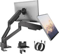 monTEK Dual Monitor Mount with USB Monitor Arms for 2 Monitors for 17 to 35 Inch Curved Screen Holds 35 Lbs Adjustable Heavy Duty Monitor Desk Mount Cable Management, VESA 75/100mm, MA1007UCBK-D