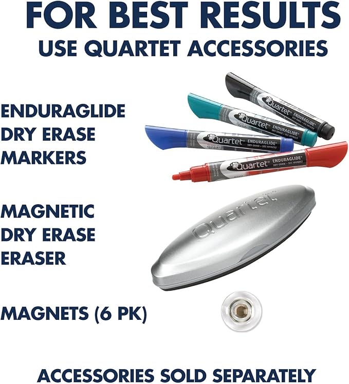 Quartet Glass Whiteboard, Magnetic Dry Erase White Board, 85" x 48", Wide Format with Invisible Mount, Black Aluminum Frame, Evoque (G8548BA)