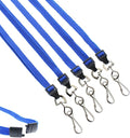 Specialist ID Bulk 25 Pack - Premium Flat Breakaway Lanyards for ID Badges & Badge Holders - 3/8" Wide Woven Safety Lanyard with Metal Swivel Hook for Teachers, Students, Cruise, Office (Royal Blue)