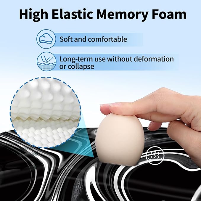 YIWEI Ergonomic Mouse Pad with Wrist Rest - Comfortable Office Mousepad with Memory Foam Wrist Support for Carpal Tunnel Relief, Mouse Pads with Non-Slip Base for Gaming and Home (Black-2)