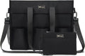 TOPDesign Utility Water Resistant Tote Bag with 22 Pockets, Top Zipper Closure & Thick Bottom Support, for Working Women