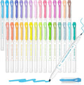 Shuttle Art 30 Colors Highlighters, Pastel Highlighter Pens Assorted Colors, Dual Tip Mild Color Highlighter Markers, Perfect for Teens, Kids and Adults Coloring, Underlining, Highlighting
