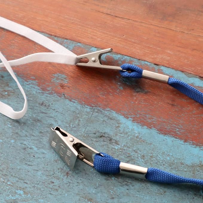 25 Pack - Face Mask Lanyards - Premium Comfortable Neck Straps for Tickets, Badge Holders - Twist Free 2 Hook Design (1 on Each End) for Special Event Badges, Credentials and Ticket Holders (Blue)