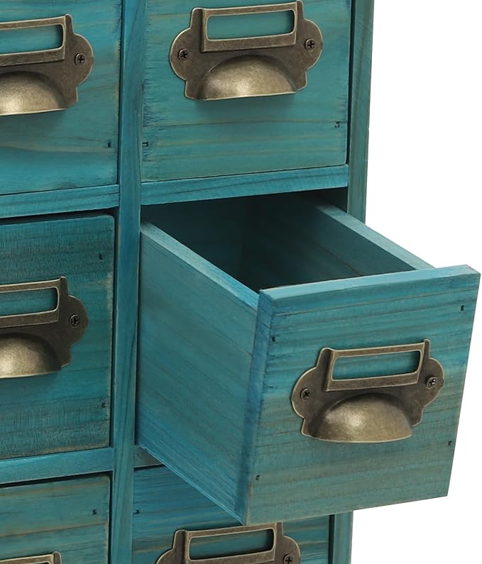 Vintage 12-Drawer Storage Cabinet – Multipurpose Desktop Organizer for Office, Craft & Home