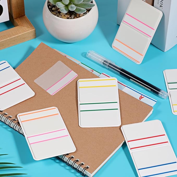 Sticky Index Tabs, 2 x 1.57 Inch Self Adhesive Writable and Repositionable Page Markers Colored File Folder Labels for Binder, Books, File Folders and Notebook (240 Pieces)