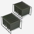 2 Sets Hanging File Folder Frame Letter/Legal Size,Less Than 9.5”H/15.4”D File Cabinet Rail/Drawer/Inserts,Hanging File Holder,Desk Organizer for Accessories,Filing Box,Anti-Scratch/Rusty