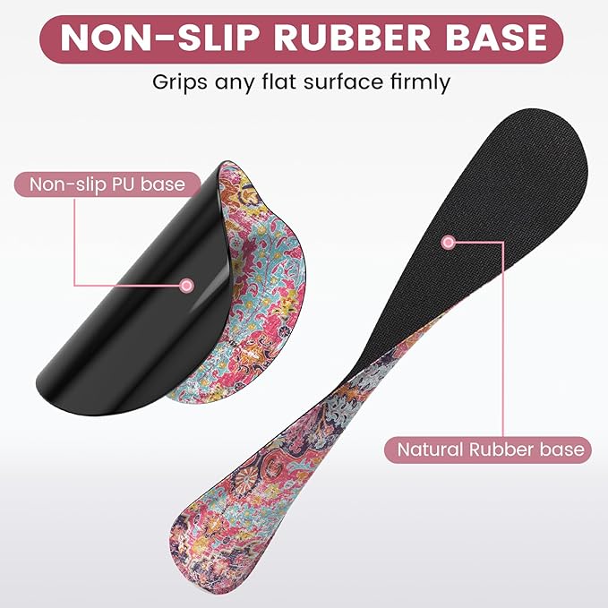 iLeadon Ergonomic Mouse Pad Set with Wrist Rest, Boho Design, Easy Typing & Pain Relief, Non-Slip Base for Home, Fuchsia