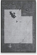 Conquest Maps Push Pin Utah Map Board - With Push Pins to Mark Utah Travels - Handmade in Ohio, USA - Design: Modern Slate