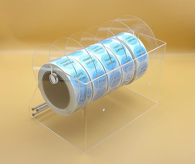 10 Inch, Heavy Duty Adjustable 6-Disk Label Dispenser, by Quality IZ