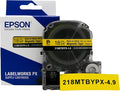 Epson LABELWORKS 218MTBYPX-4.9 Genuine Magnetic Tape Cartridge - Black on Yellow Magnet Label Maker Tape - 3/4" (18MM) Wide, 4.9 ft, Yellow