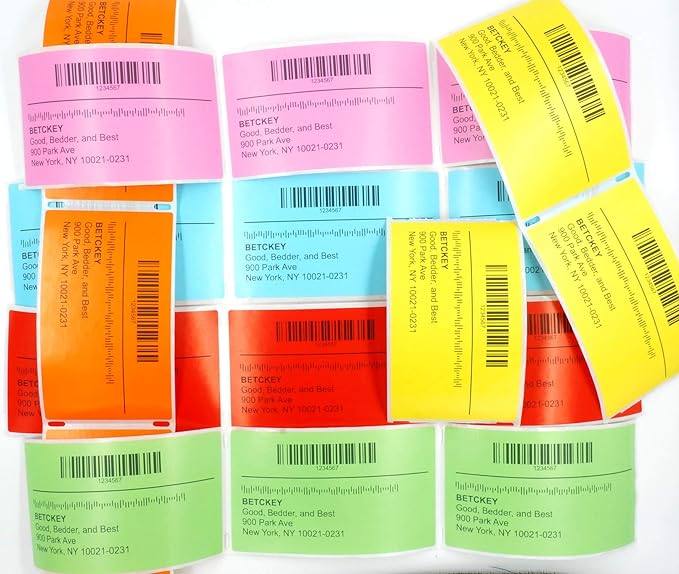BETCKEY - Continuous Length Labels Replacement for Brother DK-2205 (2.4 in x 100 ft), Compatible with Brother QL Label Printers [1 Rolls/Continuous Labels, Yellow]