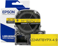 Epson LABELWORKS 224MTBYPX-4.9 Genuine Magnetic Tape Cartridge - Black on Yellow Magnet Label Maker Tape - 1" (24MM) Wide, 4.9 ft, Yellow