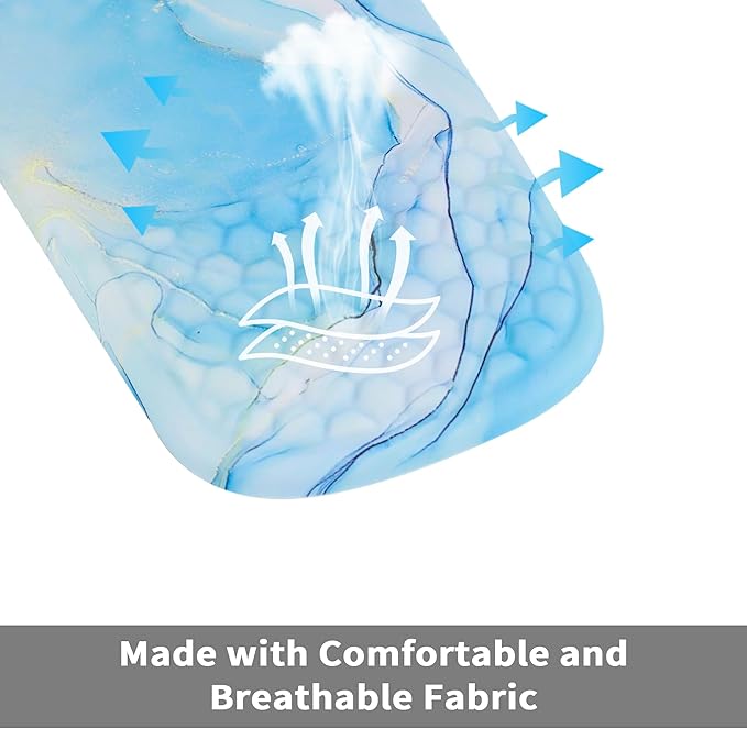 Ergonomic Mouse Pad with Wrist Rest Support, Non-Slip Mouse Pads, Suitable for Home or Office use (Blue)