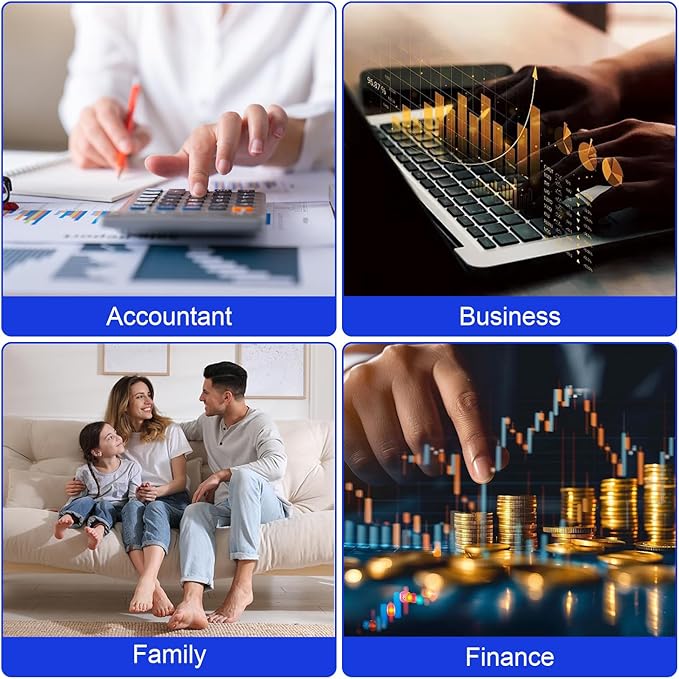 2 in 1 Bluetooth Number Pad with Display Calculator - Wireless Number Pad Portable 2.4G for Laptop/PC, 34 Key Quiet Numeric Keypad Compatible with Windows/Mac/iOS/Android/Linux - (Accounting/Office)