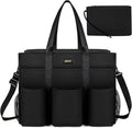 IBFUN Utility Tote Bag with 14/24 Pockets Zip Top Teacher Tote Bag for Teacher/Work Women