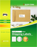 VZCPYTPM Printable Shipping Labels 2x4 Inches,250 Customizable White Sticker,Blank Address Labels for Printer, Shipping,File Folder Use,Inkjet & Laser Compatible