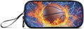 Basketball Lightning Fire Pencil Case Box for kids Teens Boys Girls Large Pencil Pouch with Zipper Compartments Big Capacity Stationery Pen Bag Organizer for Kids Teens Adults School Office