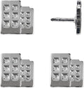 Building Push Pins - Silver Metal Building Pins - for Cork Board, Maps, or Lapel Pin Use - Designed in USA - Set of 4