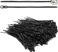 300pcs Zip Ties with Screw Hole, 6 inch 48lbs Electrical Cable Ties Straps, Mount Head Plastic Ties Multipurpose Heavy Duty Nylon Zip Tie for Indoor Outdoor (6", Black)