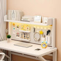 Clamp On Desk Shelf Desktop Hutch Bookshelf Desk Organizer Storage Shelves with Pegboard DIY Display Stand Adjustable Space-Saving Suitable for Dormitories,Studies,Offices,Workbenches