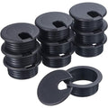 SATINIOR 10 Packs Desk Wire Cord Cable Grommets Cover Plastic PC Desk Cord Organizer Plastic Grommet Hole Cover for Arranging Managing and Hiding Office PC Desktop Cable(1.5 Inch, Black)