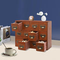 Vintage 12-Drawer Storage Cabinet – Multipurpose Desktop Organizer for Office, Craft & Home