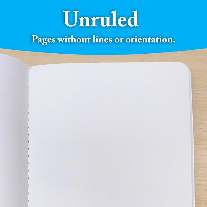 BAZIC Products Composition Book Blue Marble Unruled Ruled 100 Sheet Notebook, Blank Page Journal Comp Notebooks for School, 48-Pack