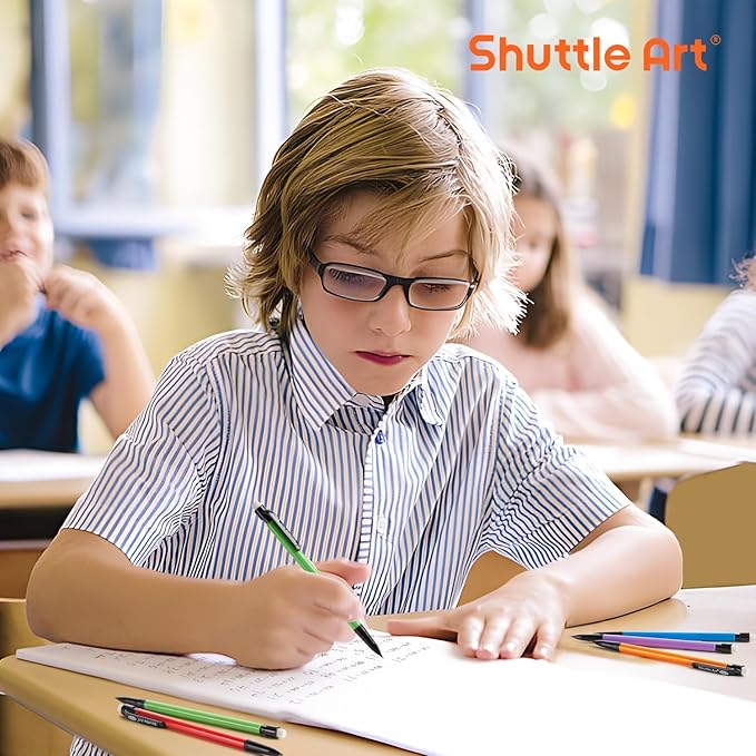 Shuttle Art Mechanical Pencils, 84 Pack Bulk Mechanical Pencils 0.7mm Medium Point, HB #2 Lead, Assorted Barrels, Office School Supplies