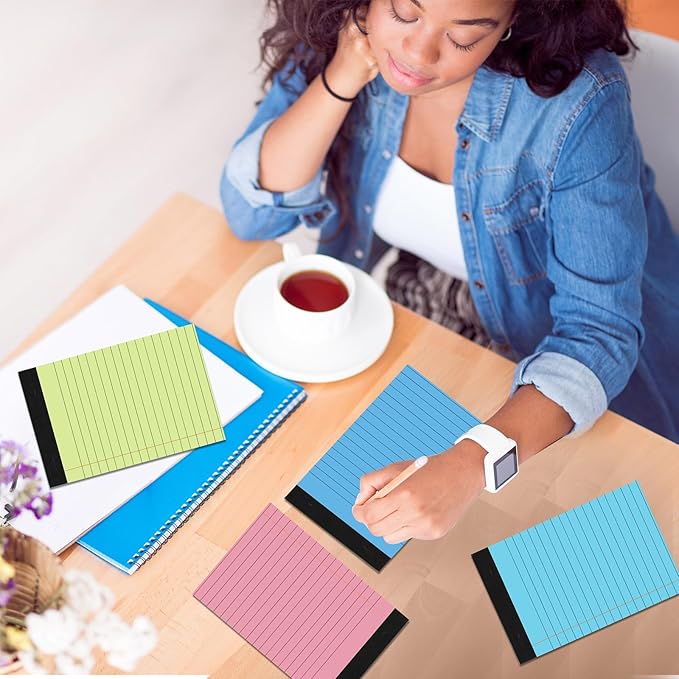 gisgfim 12 PCS 4" x 6" Small Legal Pad College Ruled Lined Mini Legal Pad 80 GSM Colorful Law Memo Pads 30 Sheets Memo & Scratch Pads for Home Office School Work Business To Do List Grocery List