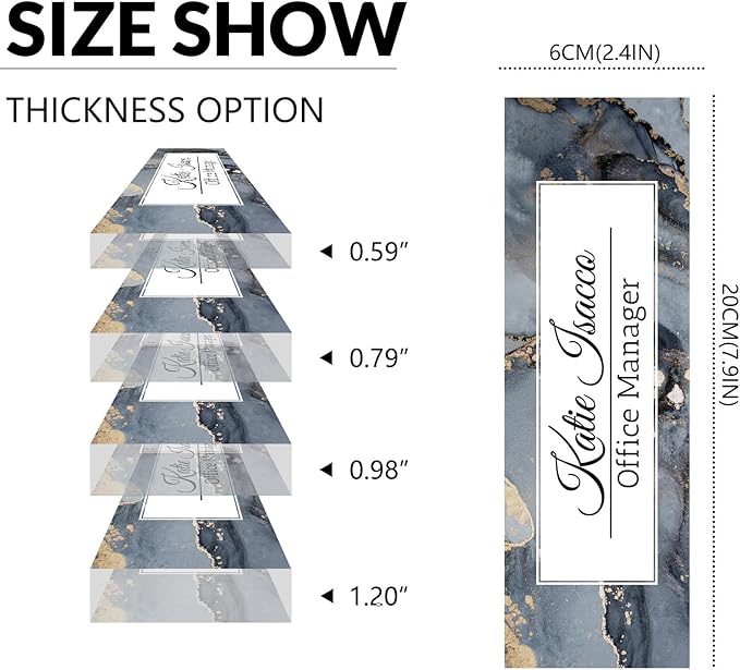 Desk Name Plate Personalized, Custom Name Plate for Desk, Acrylic Desktop Accessories, Office Gift & Decor for Women Men, Teacher Nurse Boss Employee Appreciation Gifts