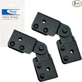 ICC Ladder Rack Swivel End Splice Kit – 2-Pack | Steel, Black Powder Coat, Adjustable Angle Connection