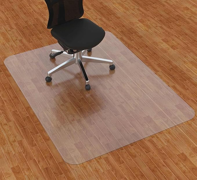 Amyracel Office Chair Mat for Hardwood Floor, 36” x 48” Clear Computer Desk Chair Mat for Hard Floors, Easy Glide Office Floor Mat for Hardwood Floor