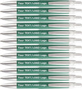 AGOWOO Personalized Pens with Custom Name Text Logo Bulk 100/200/300/500 Pcs Optional for Business Church Customized Ballpoint Pen (Green)