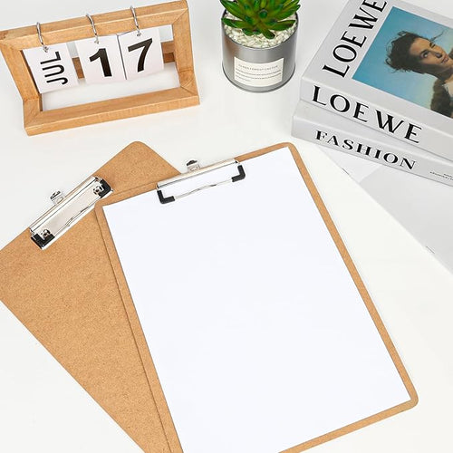 48 Pack Clipboards Bulk, Clip Boards 8.5x11 Standard Letter Size, Clipboards for Classroom, Wooden Clipboard