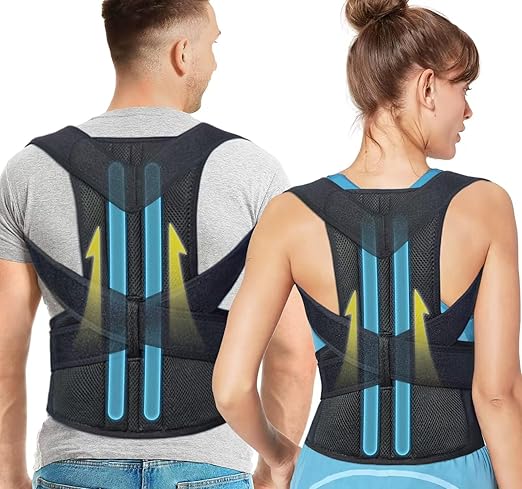 Fitsupport Back Brace Posture Corrector for Women and Men Back Lumbar Support Shoulder Posture Support for Improve Posture Provide and Back Pain Relief