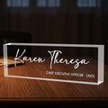 Custom Office Name Plate for Desk, Desk Name Plate Personalized, Personalized Gifts for Women, Appreciation Gifts for Employee Coworkers Boss Teacher, Office Accessories (Engrave Text)