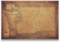 Conquest Maps Push Pin Washington Map Board - With Push Pins to Mark Washington Travels - Handmade in Ohio, USA - Design: Golden Aged
