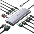 USB C Laptop Docking Station, Docking Station Dual Monitor, 13 in 1 DockingStation 3 Monitors with 2HDMI,VGA, Ethernet,7USB C/A Port, 100w PD, SD/TF, USB C Hub for Dell/HP/Surface/Lenovo Laptop