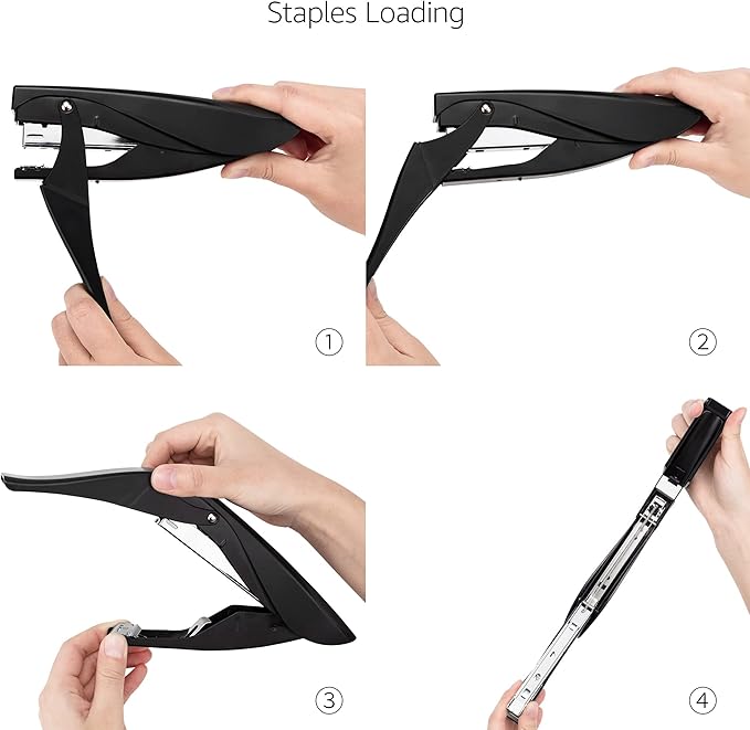 Amazon Basics Hand Held Plier Stapler, 25 Sheet Capacity,Heavy Duty Staper,Black